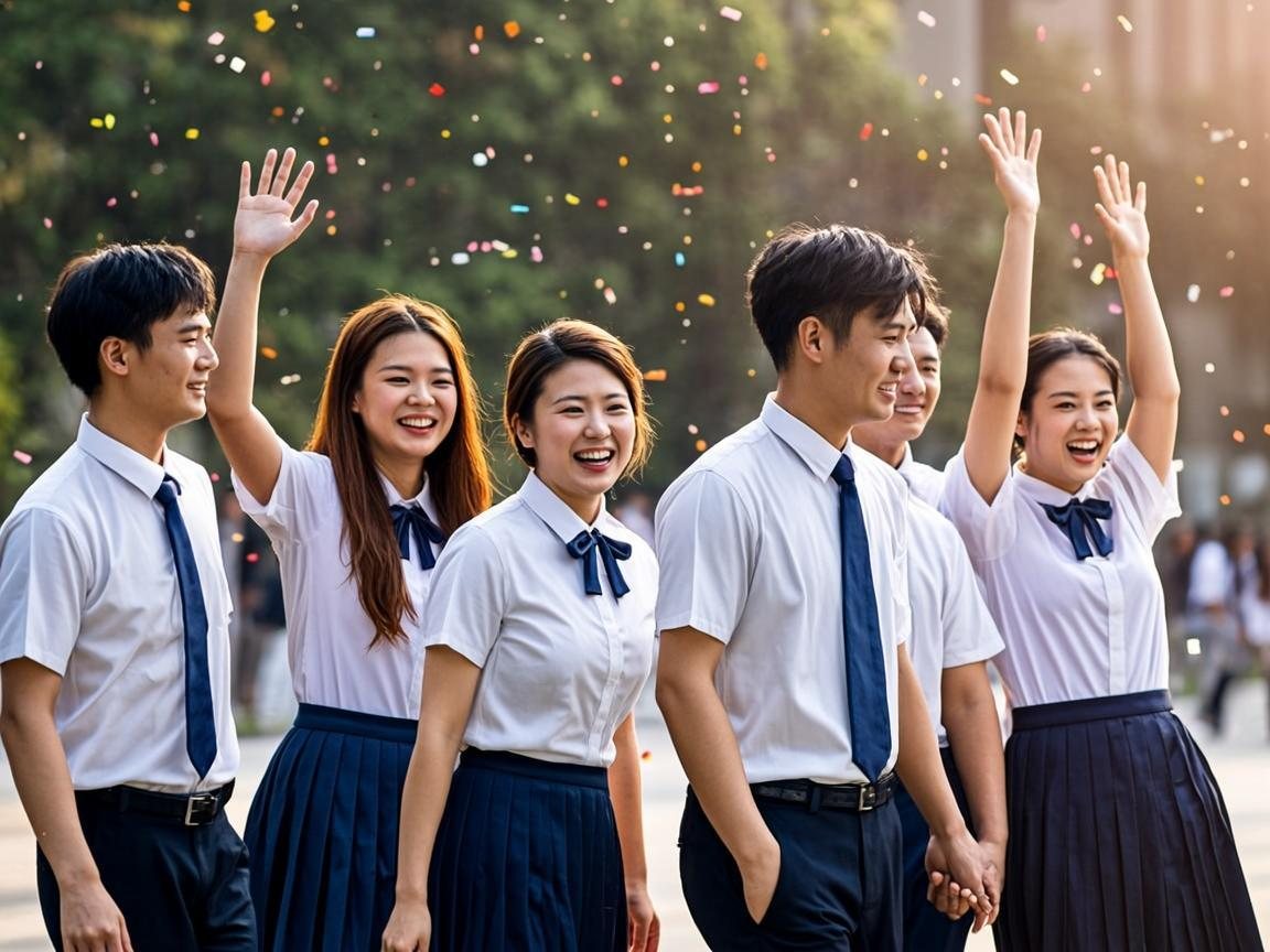 Grade 12 students celebrating at their farewell